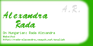 alexandra rada business card